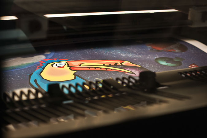 Druckbogen Logo Universum